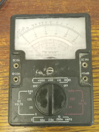 Old analog electrical multimeter 