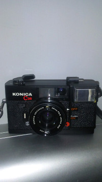 Konica C35 EF Rangefinder Film Camera w/ Haxanon 38mm F/2.8 