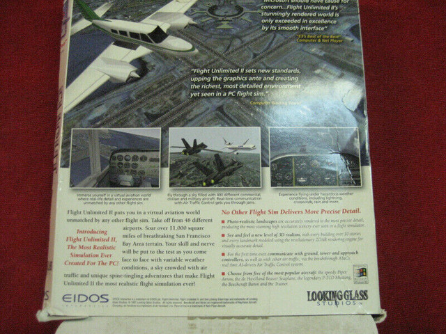 FLIGHT UNLIMITED  II PC GAME WINDOWS 95- 98 JEUX  SIM dans Jeux pour PC  à Ville de Montréal - Image 2