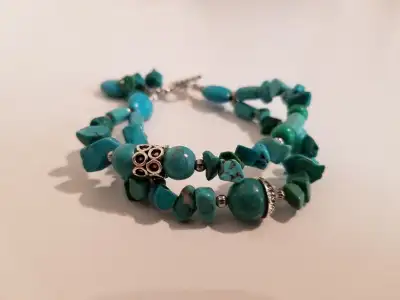 Bracelets with genuine turquoise, View more