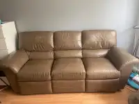 Theee seater Leather reclining couch 