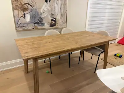 Acacia Wood Dining Table 72", View more