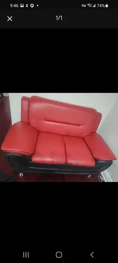 Red faux Leather Chair, View more
