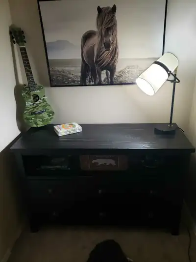Black wooden dresser , View more
