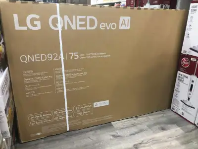 LG 75-Inch QNED92 Mini LED QNED Evo 4K Smart TV - α8 AI, View more