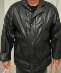 manteau cuir noir homme