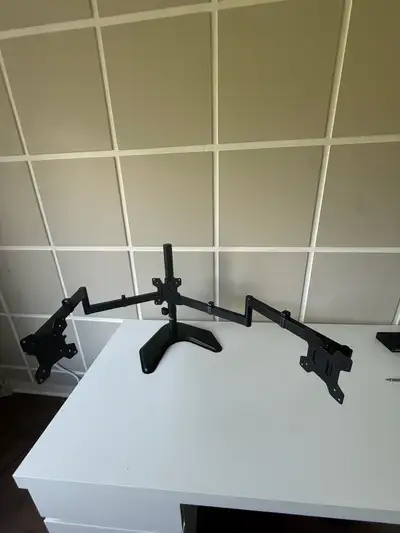 Triple Monitor Stand - Fits 3x 27” Monitors (WALI), View more