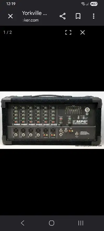 Yorkville 325 Watt 4 Omh 6 Channel power amp, View more