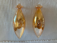 2 Beautiful Iridescent Glass Ornaments