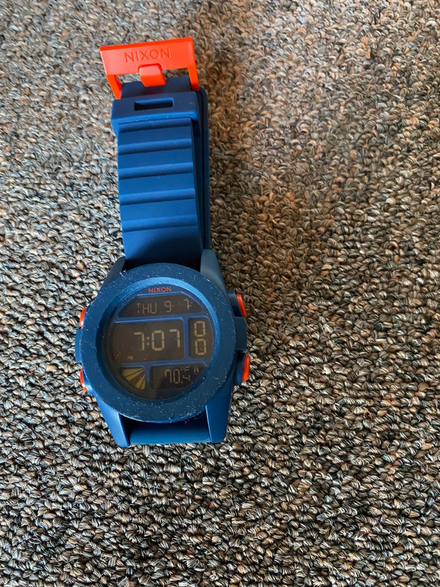 Navy blue shop digital watch