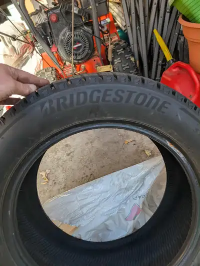 Blizzak winter tires . Only used for two seasons. Did notice one tire has a screw in it when taking...