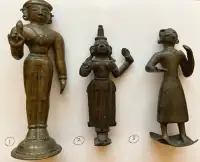 3 Antique / Ancient Indian / South Asian Bronze Statues