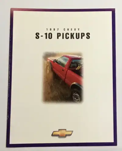 1997 Chevy S 10,Pickup Brochure For Sale This English brochure has 24 coloured pages Showing all mod...