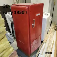 Vintage Refrigerator - General Electric, Red, Early 1920/30's