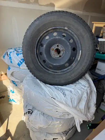 17inch steel rims including winter tires. Easily 1, probably 2 winter seasons of wear left. Came off...