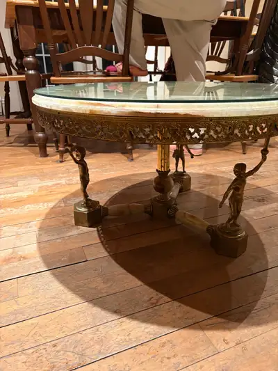 Onyx Brass Coffee Table, View more