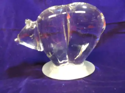 Vintage glass bear. Excellent condition., View more