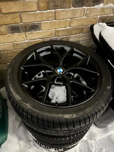 BMW fitment, great for any 2, 3 or 4 series. 5x120 18x8 +32. Zero curb rash. Tires are 245/40r18 Han...