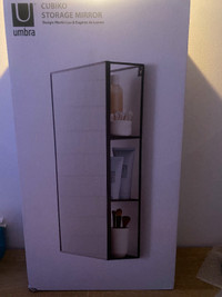 New Umbra Cubiko Storage Bathroom Mirror