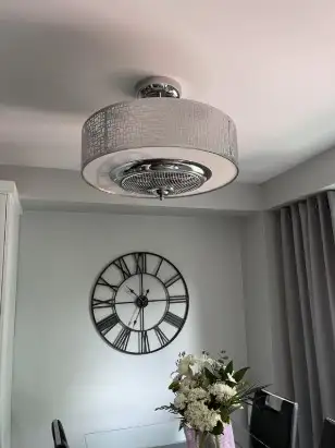 NEW Europhase 32895-RON 22" LED ceiling fan 3 speed, pol ni $200, View more