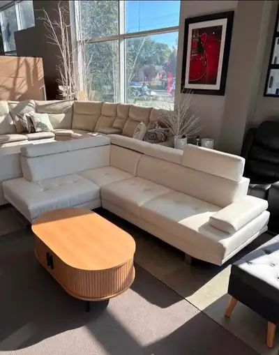  White Sectional Sofa Leather, View more