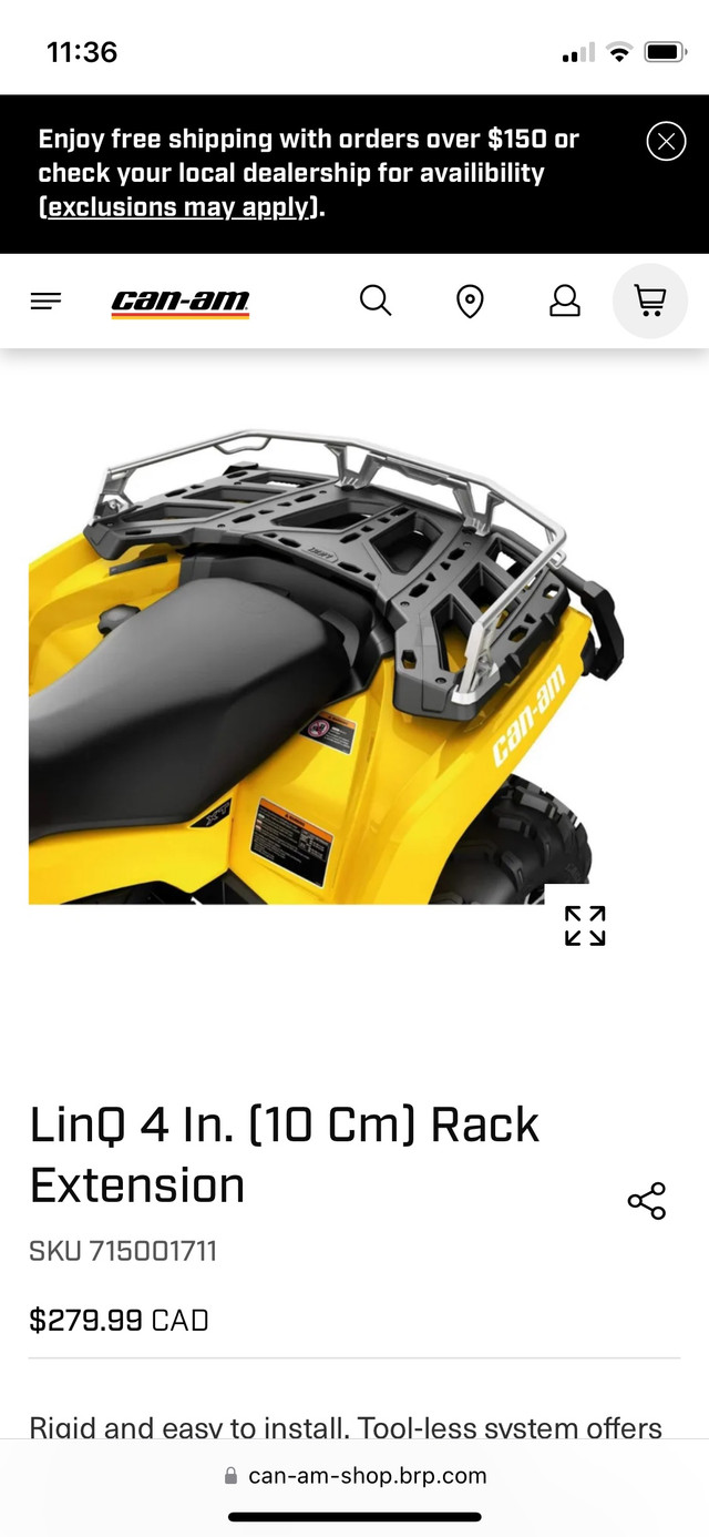 Can Am rack extender in ATVs in Belleville - Image 3