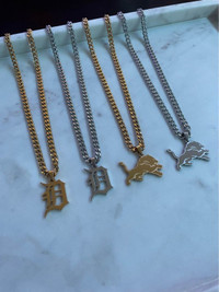 Detroit Tigers & Lion Pendant Chain Necklaces - $20 EACH