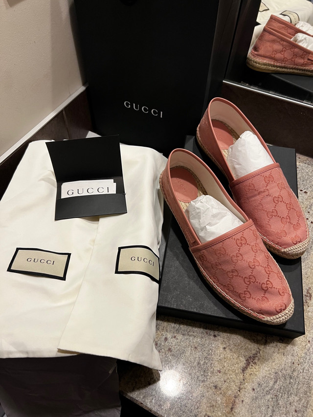 BRAND NEW AUTHENTIC in the box NEVER WORN GUCCI espadrilles in Women's - Shoes in Edmonton