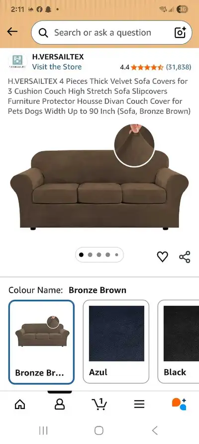 H.Versailtex Sofa Cover, View more