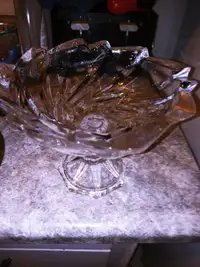 OLD  GLASS  CANDY  DISH