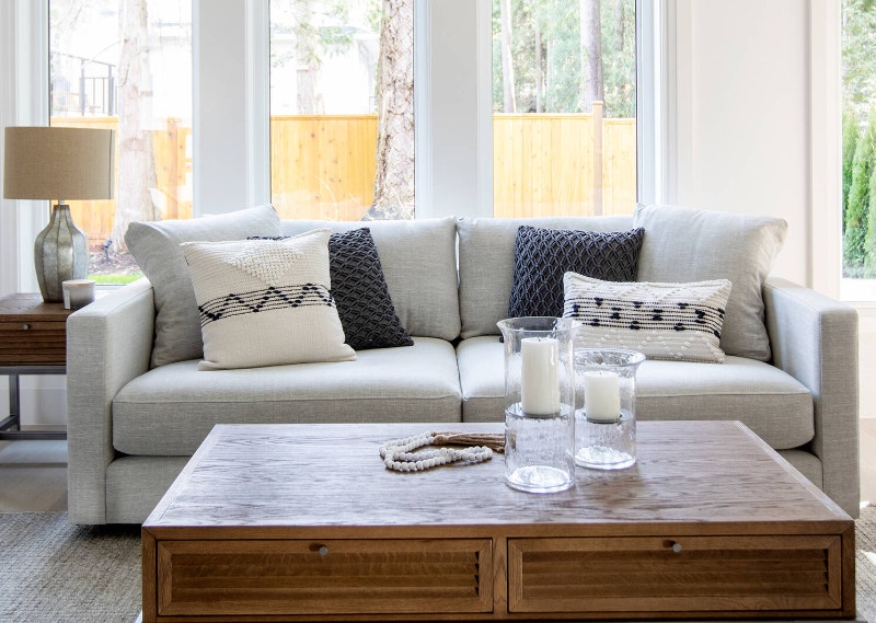 [3000+ RETAIL] Excellent Condition Grey Sofa Berg UrbanBarn