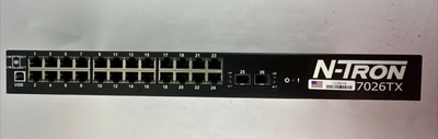 N-Tron 7026TX-AC Managed Industrial Ethernet Switch In unknown condition. 24 10/100 ports. 2 gigabit...