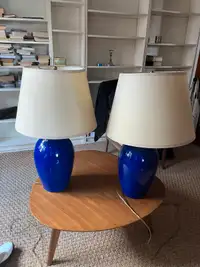 Lot de deux lampes marocaines en émail 