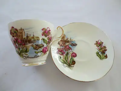 Bone China Cup & Saucer Souvenir of Newfoundland, View more