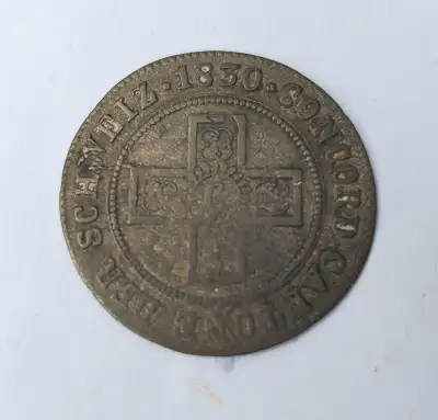 Pièce de monnaie collectible coin 1830 Suisse 5 Rappen swiss, View more