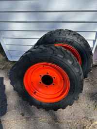 Used front tires and rims for sale, off a 2014 Kubota 3901