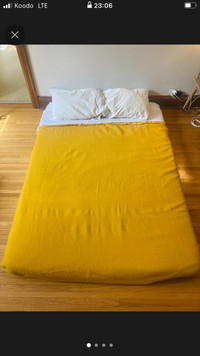 Clean Double Bed - IKEA - Two Sets of Sheets included - AVAILABL