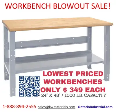 INDUSTRIAL GRADE WORKBENCHES. LOWEST PRICES AND FAST DELIVERIES., View more