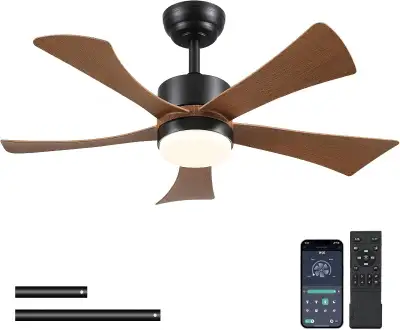 NEW 42 Inch Ceiling Fan w/ Dimmable Lights & Remote/APP Control, View more