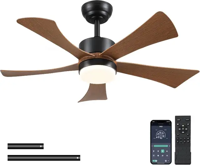 NEW 42 Inch Ceiling Fan w/ Dimmable Lights & Remote/APP Control in Indoor Lighting & Fans in Mississauga / Peel Region - Image 2