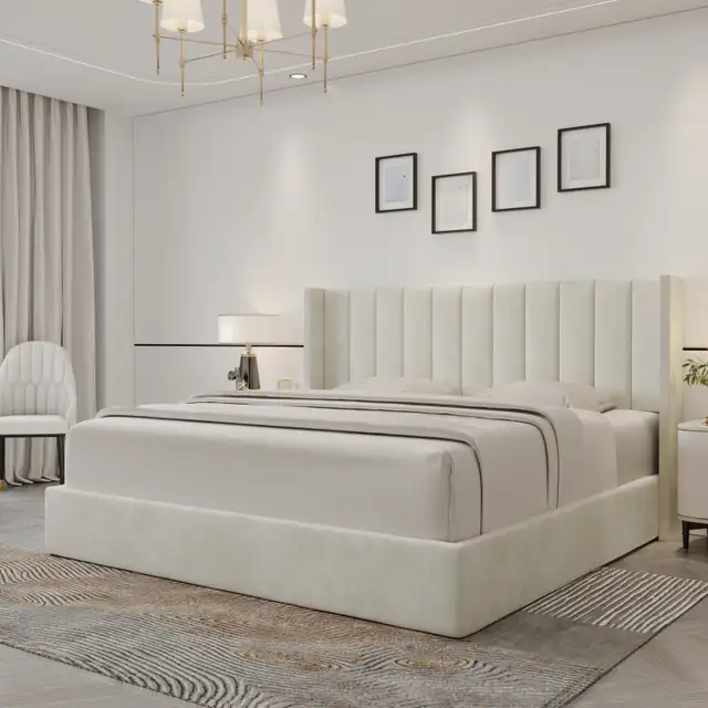  Brand New in Box! Queen/King Hydraulic Lift Storage Bed in Beds & Mattresses in Peterborough - Image 3