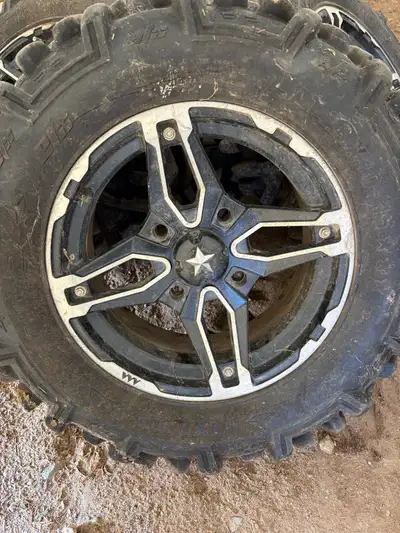 Set of 4 15 inch msa wheels off a can an commander, wheels are good the tires on the rims are weathe...