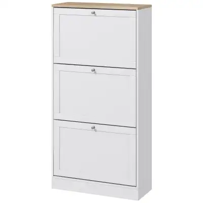 Modern Shoe Storage with 3 Flip Drawers for 18 Pairs of Shoes, View more