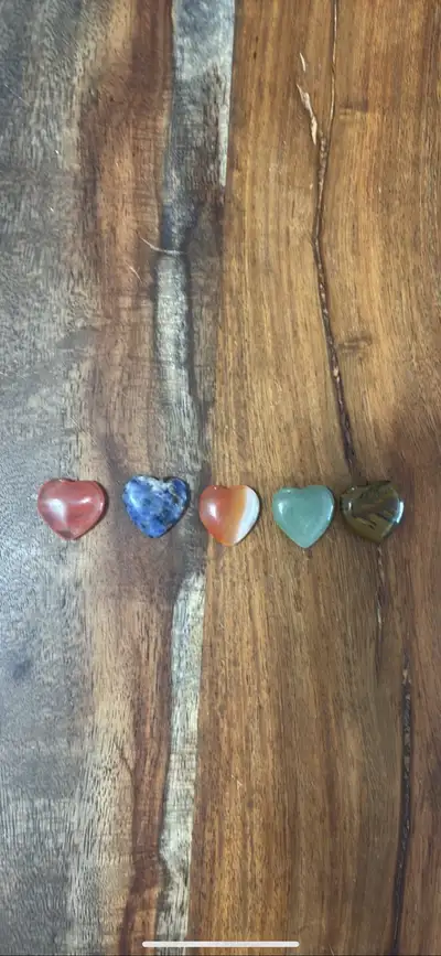 5 heart gemstones, View more