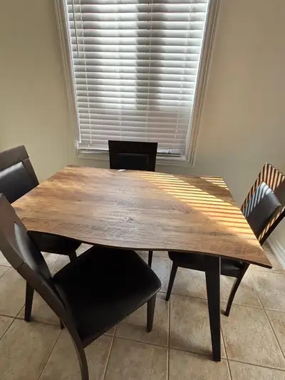 5-Piece Dining Set – Table + 4 Chairs, View more