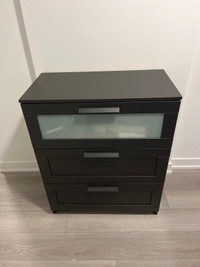 IKEA black BRIMNES 3 -Drawer Chest Dresser