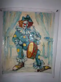 Toile  Clown Turquoise fait par  Claude Mayodon