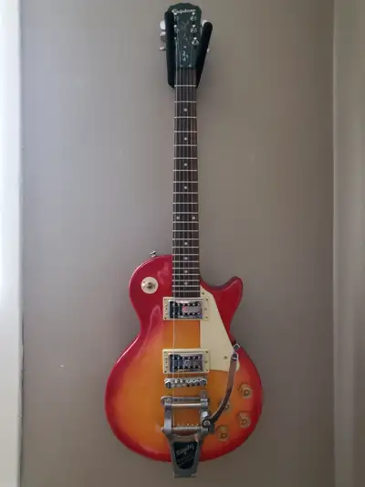 Epiphone Les Paul 100 with USA Bigsby and Vibramate, View more
