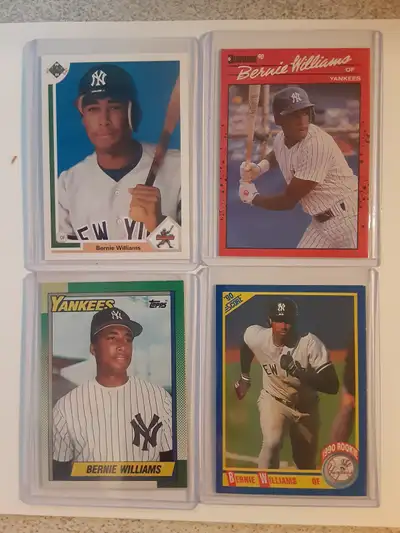 LOT DE CARTES DE BASEBALL ROOKIES JOUEUR ETOILE BERNIE WILLIAMS, View more