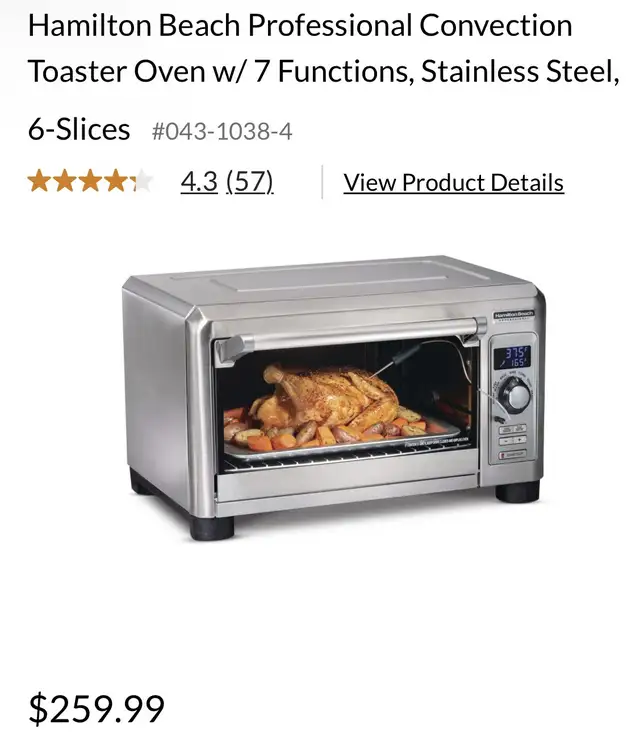 Hamilton Beach Oven in Toasters & Toaster Ovens in Markham / York Region - Image 5